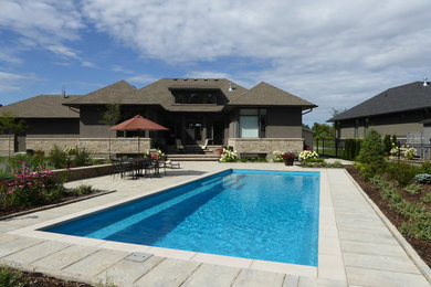 Inspiration for a modern pool remodel in Ottawa