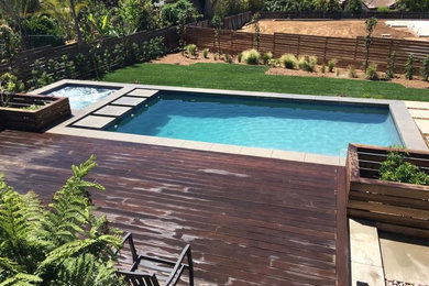 Example of a minimalist pool design in San Diego