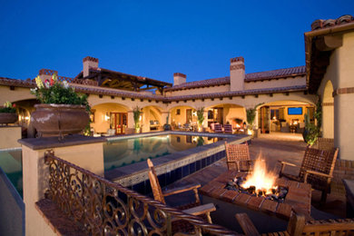 Inspiration for a mediterranean pool remodel in Phoenix