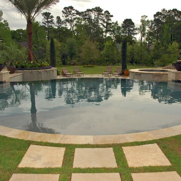 Luxurious Limestone Pool