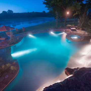 Luxury Pool and Water Feature - Eagles Landing