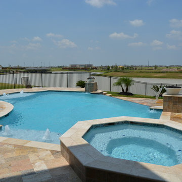 Luxury pool on the water