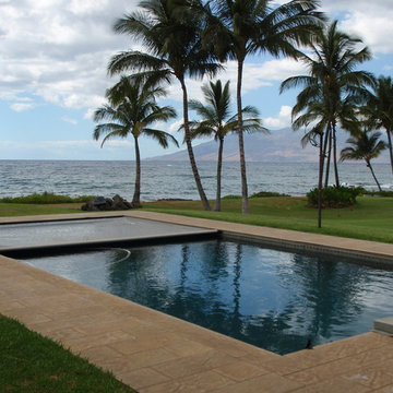 Maui automatic swimming pool cover