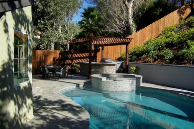 Trendy pool photo in San Diego