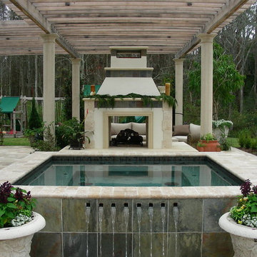 Mediterranean Outdoor Living Space, Design & Build - Odessa, Florida