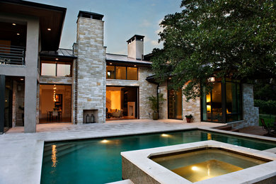 Example of a minimalist pool design in Austin