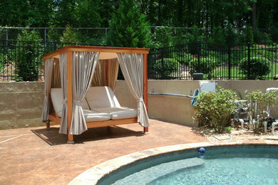 Example of a beach style pool design in Atlanta