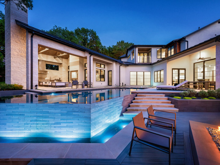 Pool Landscaping - Farmhouse Pool