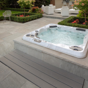 Modern Hot Tub & Cabana Space