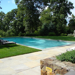 rectangular salt water pool