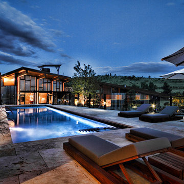 Modern - Rustic Foothills Pool and Spa fully automatic