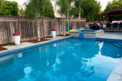 Example of a mid-century modern pool design in San Francisco