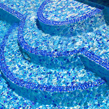 Mosaic Glass Tile Steps