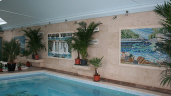Mosaic installation in private spa Bedfordshire