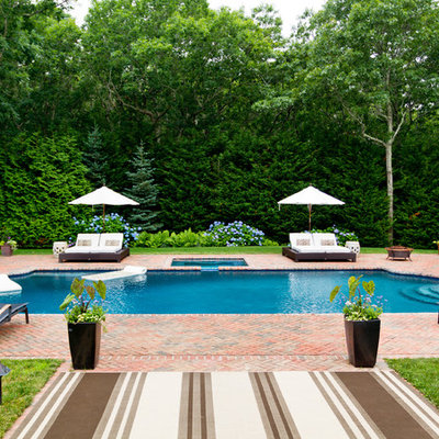 Pool - traditional brick pool idea in New York