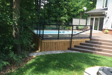 This is an example of a classic hot tub in Toronto with decking.