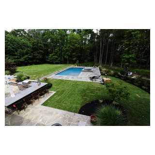 Natural Bluestone Rectangular Pool - Traditional - Pool - Philadelphia ...
