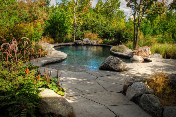 Rustic Swimming Pool by The Landmark Group