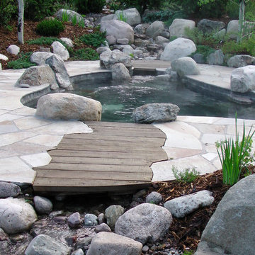 Natural spa and stream water feature