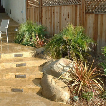 Natural Stone Pool & BBQ - Pool Deck Stairs 2