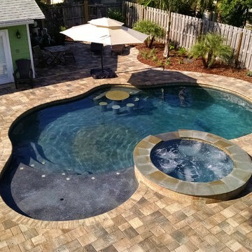 Neptune Beach Party Pool with Spa