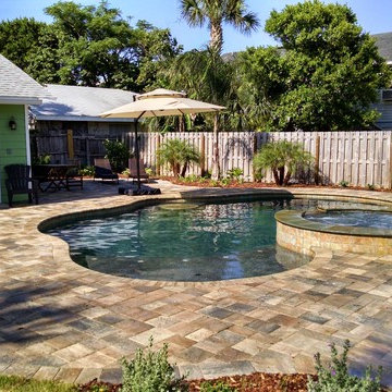 Neptune Beach Party Pool with Spa