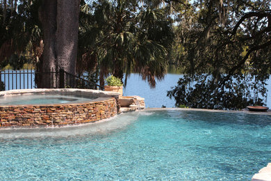 Pool - rustic pool idea in Orlando