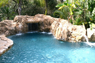 Pool - tropical custom-shaped privacy pool idea in Orlando
