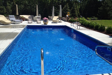 Example of a beach style pool design in Chicago