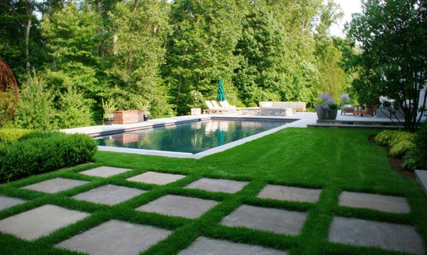 American Traditional Swimming Pool by Creative Design Landscaping