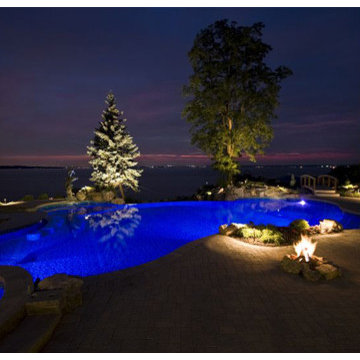 Nighttime Views of Infinity Pool/In-ground Spa