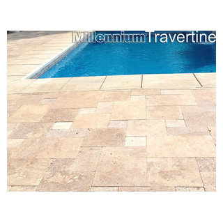 Noce Travertine Pavers - Swimming Pool & Hot Tub - Austin - by ...