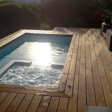 North Vancouver Fibreglass Plunge Pool, Swim Spa, Spa Combo