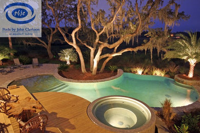 Inspiration for a tropical pool remodel in Jacksonville