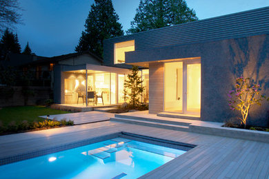 This is an example of a modern lengths swimming pool in Vancouver.