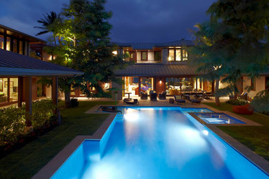 Trendy pool photo in Hawaii