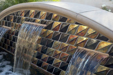 Oceanside Glasstile Fountain  Casa California Blink Deco