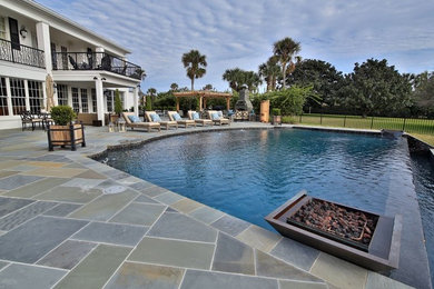 Inspiration for a contemporary pool remodel in Jacksonville
