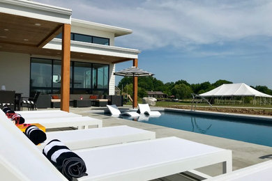 Inspiration for a contemporary pool remodel in Indianapolis