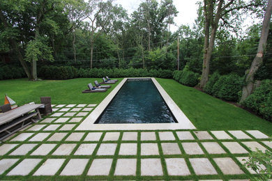 Open Jointed Stone Pool Patio