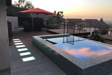 Example of a small trendy pool design in Orange County