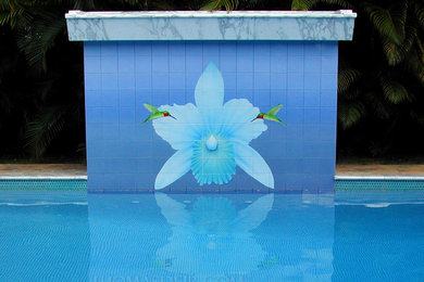 Orchid Pool Wall