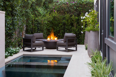 Example of a minimalist pool design in Orange County