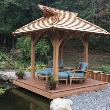 Our 6’ x 6’ straight roof Azumaya, or Japanese Asian Gazebo Pavilion, in a Japan