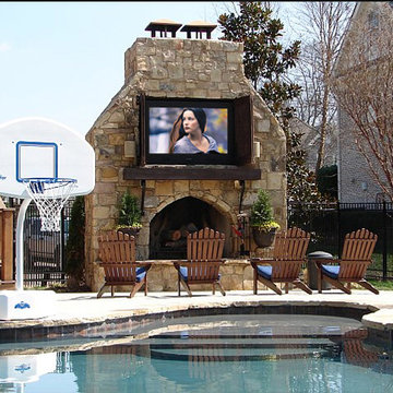 OUTDOOR FIEPLACE AND TV