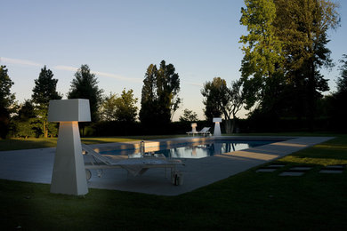 Inspiration for a modern pool remodel in Philadelphia