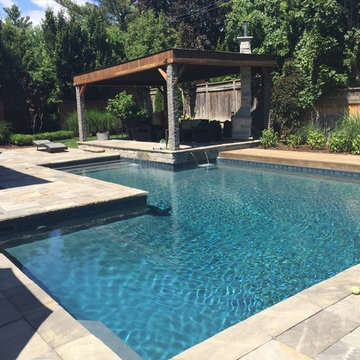 Outdoor Living Space with inground swimming pool