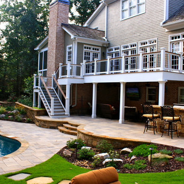 Outdoor Living with Free-Formed Swimming Pool