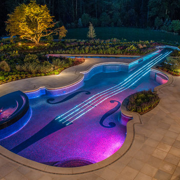 Outdoor Pool & Landscape Lighting By NJ Landscape Architecture Office