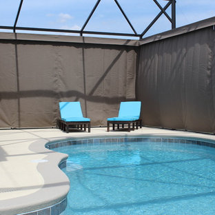 Inspiration for a modern pool remodel in Orlando